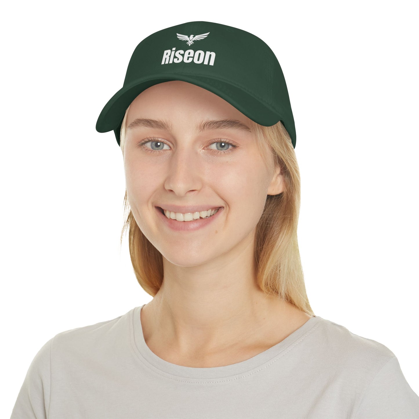 Riseon Eagle Logo Baseball Cap — Embroidered Motivational Dad Hat