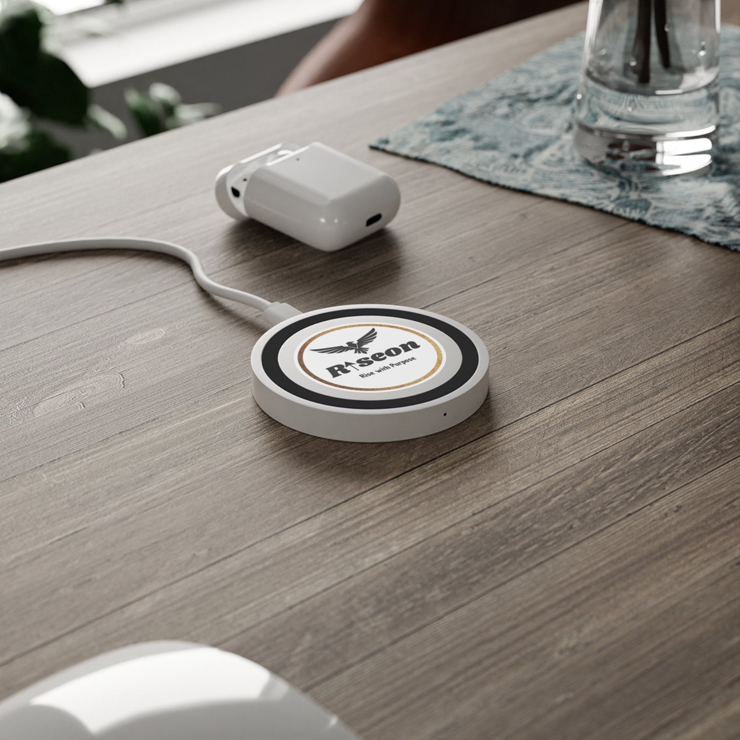 Risepon Logo wireless charging pad | Qi charger, Rise with Purpose emblem