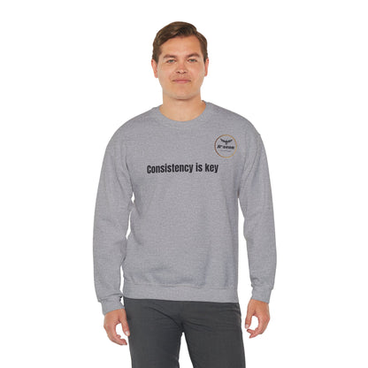 Consistency Is Key Sweatshirt — Motivational Crewneck with Eagle Logo