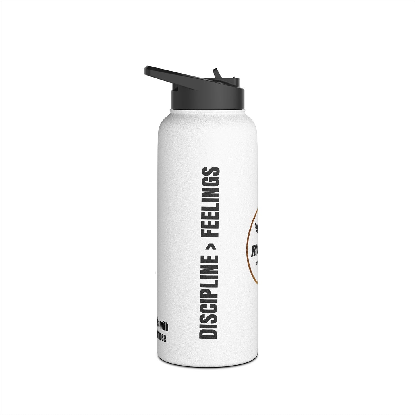 Riseon Stainless Steel Water Bottle — "Rise with Purpose" Motivational Insulated Bottle