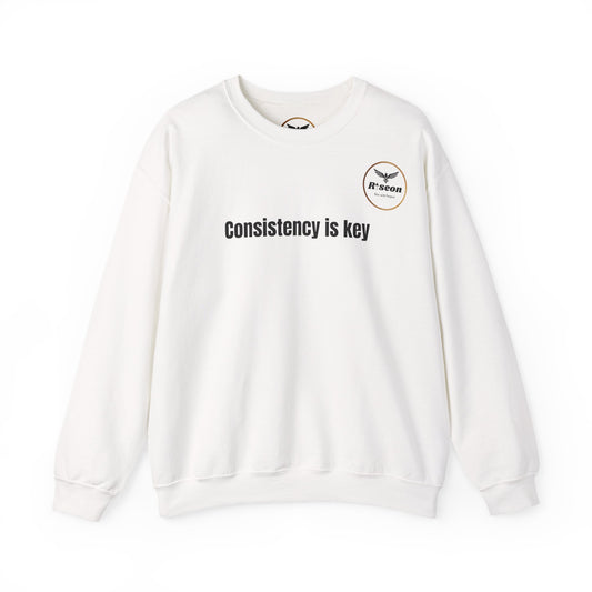 Consistency Is Key Sweatshirt — Motivational Crewneck with Eagle Logo