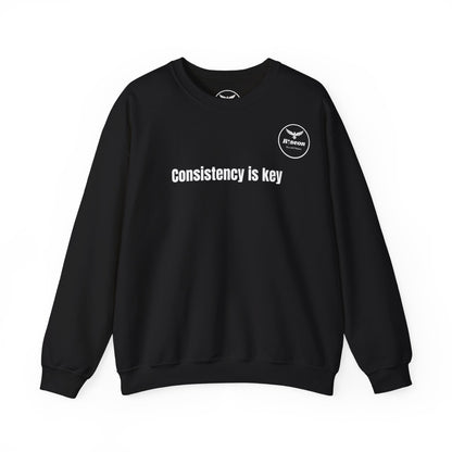 Consistency Is Key Sweatshirt — Motivational Crewneck with Eagle Logo