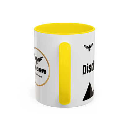 Riseon 'Rise. Progress. Rise.' Accent Coffee Mug – Inspirational Logo Coffee Cup (11/15 oz)