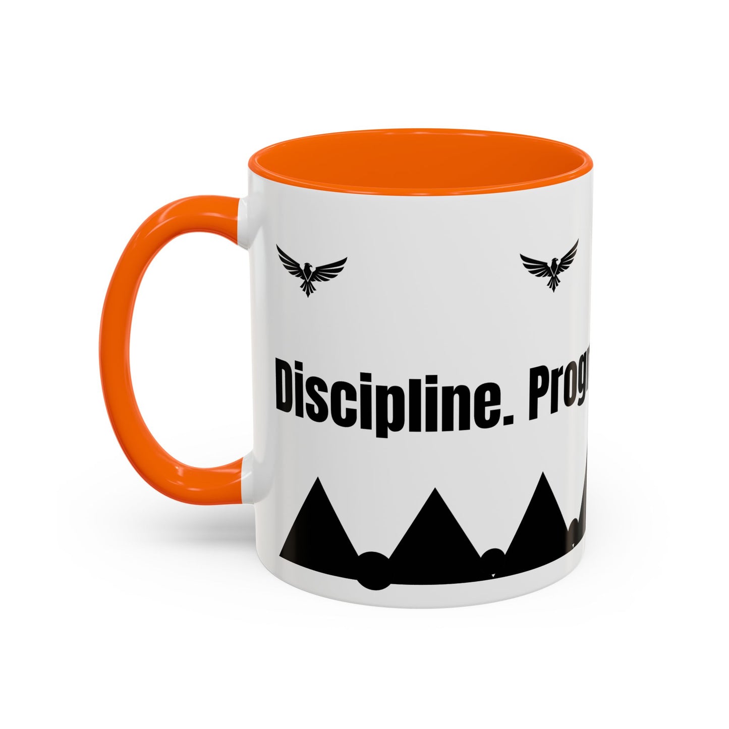 Riseon 'Rise. Progress. Rise.' Accent Coffee Mug – Inspirational Logo Coffee Cup (11/15 oz)