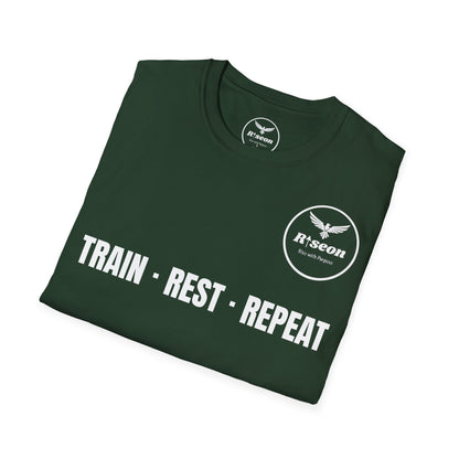 Train · Rest · Repeat T-Shirt — Discipline 2026 Fitness Tee