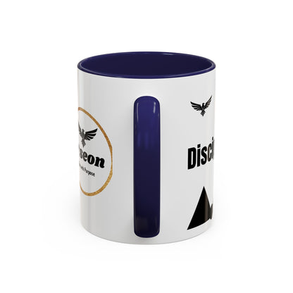 Riseon 'Rise. Progress. Rise.' Accent Coffee Mug – Inspirational Logo Coffee Cup (11/15 oz)