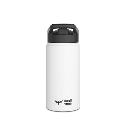 Riseon Stainless Steel Water Bottle — "Rise with Purpose" Motivational Insulated Bottle