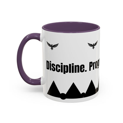 Riseon 'Rise. Progress. Rise.' Accent Coffee Mug – Inspirational Logo Coffee Cup (11/15 oz)