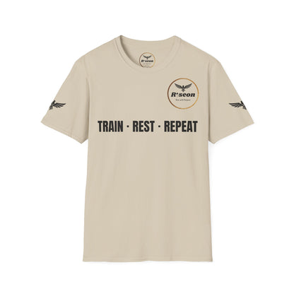 Train · Rest · Repeat T-Shirt — Discipline 2026 Fitness Tee