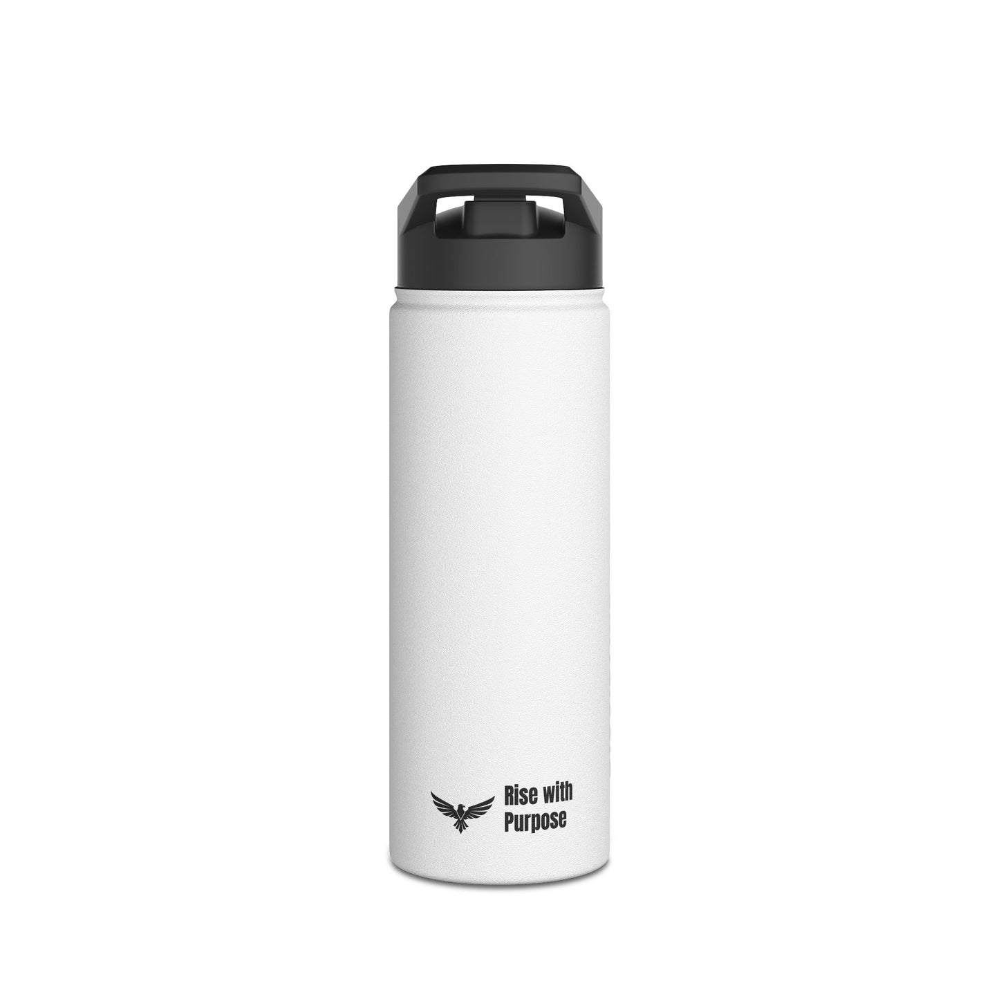 Riseon Stainless Steel Water Bottle — "Rise with Purpose" Motivational Insulated Bottle