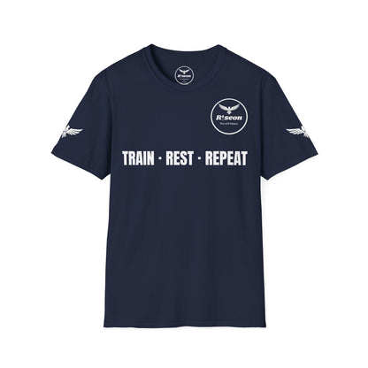Train · Rest · Repeat T-Shirt — Discipline 2026 Fitness Tee