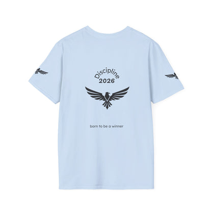 Train · Rest · Repeat T-Shirt — Discipline 2026 Fitness Tee