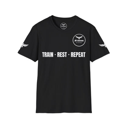Train · Rest · Repeat T-Shirt — Discipline 2026 Fitness Tee