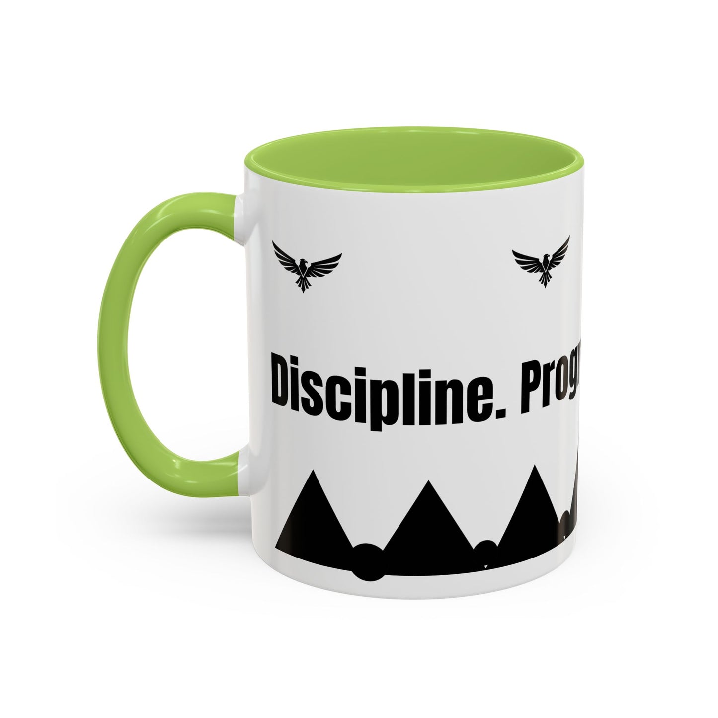 Riseon 'Rise. Progress. Rise.' Accent Coffee Mug – Inspirational Logo Coffee Cup (11/15 oz)