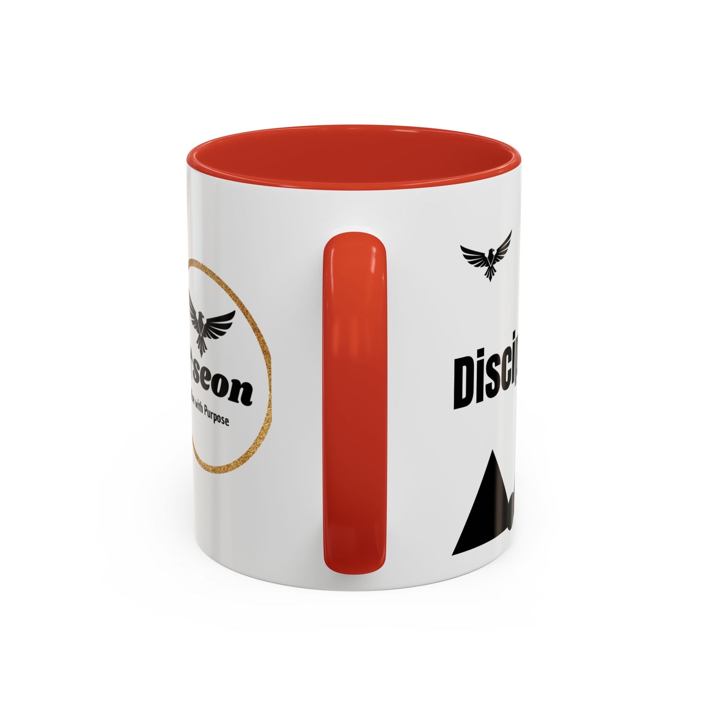Riseon 'Rise. Progress. Rise.' Accent Coffee Mug – Inspirational Logo Coffee Cup (11/15 oz)